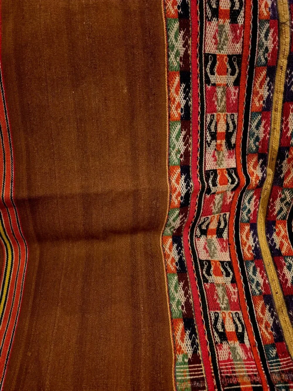 Vintage Peruvian Andean Textile – Pre-Columbian Inspired Woven Wall Art